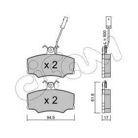 Bremsbeläge 822-076-0 von CIFAM günstig für 29,07 € online kaufen