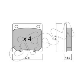Bremsbeläge 822-229-0 von CIFAM günstig für 23,14 € online kaufen