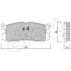 Bremsbeläge 822-233-0 von CIFAM günstig für 23,19 € online kaufen
