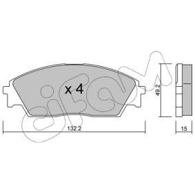 Bremsbeläge 822-236-0 von CIFAM günstig für 30,50 € online kaufen