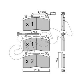 Bremsbeläge 822-288-4 von CIFAM günstig für 48,83 € online kaufen