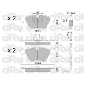 Bremsbeläge 822-557-3K von CIFAM günstig für 54,01 € online kaufen