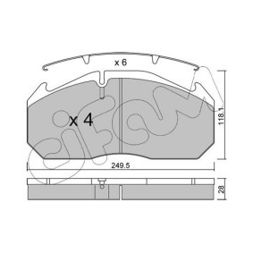 Köp Bromsbelägg av CIFAM 822-586-0 till det låga priset 2063,36 kr