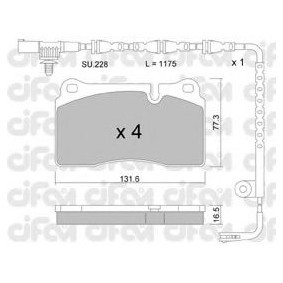 Bremsbeläge 822-695-1K von CIFAM günstig für 67,72 € online kaufen