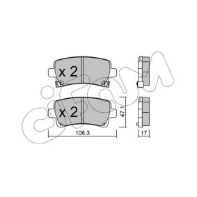 Bremsbeläge 822-844-0 von CIFAM günstig für 81,95 € online kaufen