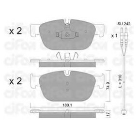 Bremsbeläge 822-854-0K von CIFAM günstig für 71,97 € online kaufen