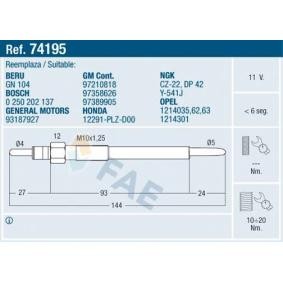 Glühkerze 74195 von FAE günstig für 14,94 € online kaufen
