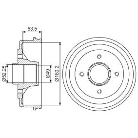 Bremstrommel für RENAULT von BOSCH
