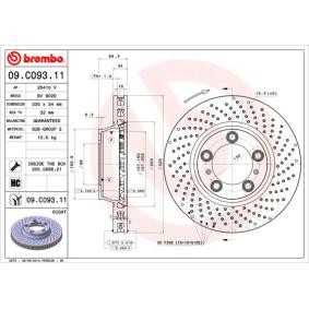 Achetez des Disque de frein BREMBO 09.C093.11 à prix pour 99,78 €