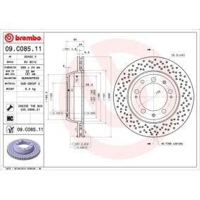 Achetez des Disque de frein BREMBO 09.C085.11 à prix pour 78,22 €