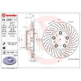 Achetez des Disque de frein BREMBO 09.C087.11 à prix pour 105,20 €