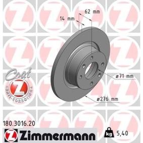Bremsscheibe 180.3016.20 von ZIMMERMANN günstig für 39,54 € online kaufen