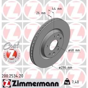 Bremsscheibe 200.2534.20 von ZIMMERMANN günstig für 64,37 € online kaufen
