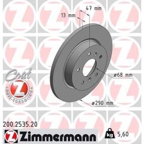 Bremsscheibe 200.2535.20 von ZIMMERMANN günstig für 52,45 € online kaufen