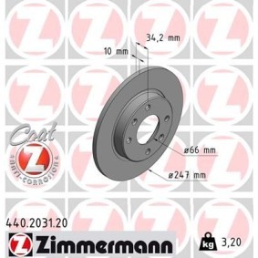 Bremsscheibe 440.2031.20 von ZIMMERMANN günstig für 47,55 € online kaufen