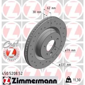 Bremsscheibe 450.5208.52 von ZIMMERMANN günstig für 110,81 € online kaufen