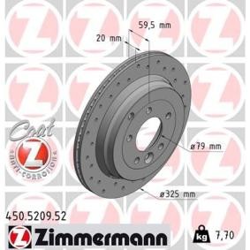 Bremsscheibe 450.5209.52 von ZIMMERMANN günstig für 96,71 € online kaufen