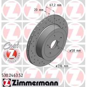 Bremsscheibe für SUBARU von ZIMMERMANN