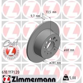Bremsscheibe 610.1171.20 von ZIMMERMANN günstig für 44,28 € online kaufen