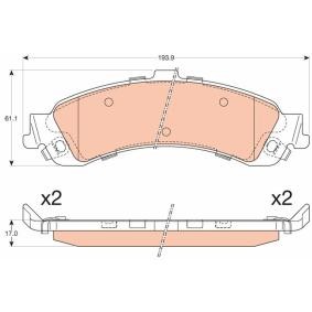 Compre Pastillas de freno de TRW online para Avalanche I 1500 Crew Cab Pick-up a precios moderados