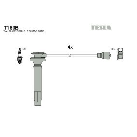 Zündleitungssatz T180B von TESLA günstig für 37,55 € online kaufen