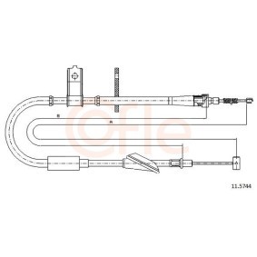 Handbremsseil 11.5744 von COFLE günstig für 20,64 € online kaufen