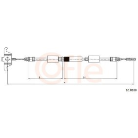 Handbremsseil 10.8188 von COFLE günstig für 23,34 € online kaufen