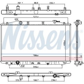 Compre Radiador, arrefecimento do motor da NISSENS 681206 a um preço baixo por 106,30 €