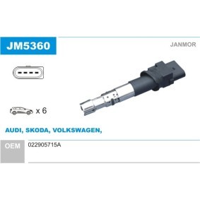 Zündspule für SKODA von JANMOR