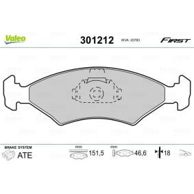 Acquista Kit pastiglie freni da VALEO 301212 a buon mercato per soli 23,41 €