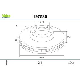 Bremsscheibe 197580 von VALEO günstig für 94,59 € online kaufen