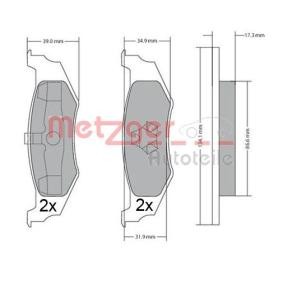 Acquista Kit pastiglie freni da METZGER 1170320 a buon mercato per soli 14,62 €