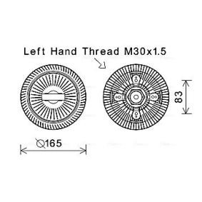 Compre Embraiagem, ventilador do radiador da AVA COOLING SYSTEMS RTC612 a um preço baixo por 241,11 €