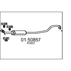 Acquista Marmitta centrale da MTS 01.50857 a buon mercato per soli 74,80 €