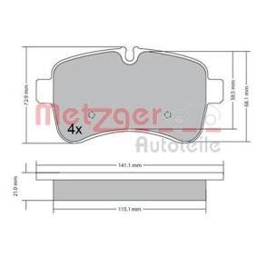 Bremsbeläge 1170466 von METZGER günstig für 58,83 € online kaufen