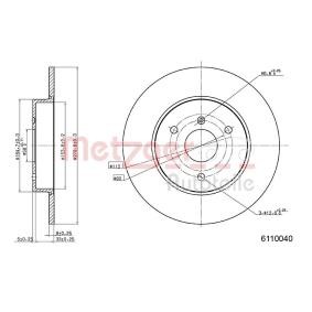 Bremsscheibe von METZGER 6110040