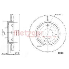 Bremsscheibe von METZGER 6110111