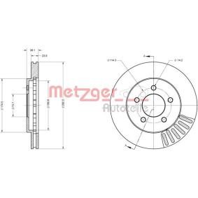 Acquista Disco freno da METZGER 6110708 a buon mercato per soli 46,59 €