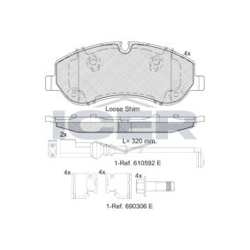 Achetez des Plaquettes de frein ICER 142119 à prix pour 56,14 €