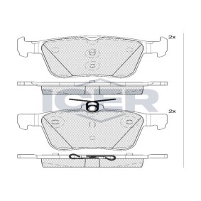 Achetez des Plaquettes de frein ICER 182098 à prix pour 28,72 €