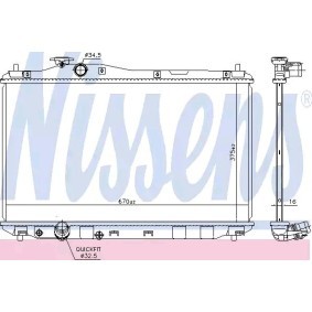 Achetez des Radiateur de chez NISSENS en ligne pour CARNIVAL / GRAND CARNIVAL III (VQ) à prix modérés