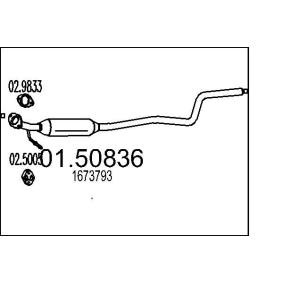 Compre Silenciador intermedio de MTS online para Fiesta Mk6 Hatchback (CB1, CCN, JA8, JR8) a precios moderados