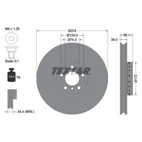 Compre Disco de travão da TEXTAR 92266325 a um preço baixo por 191,21 €
