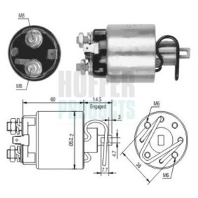 Köp Solenoid, startmotor av HOFFER 6646089 till det låga priset 408,72 kr