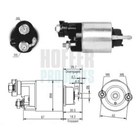 Compre Solenoide de arranque de HOFFER online para CIVIC VII Coupé (EM2) a preços moderados