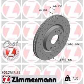 Bremsscheibe 200.2534.52 von ZIMMERMANN günstig für 96,44 € online kaufen