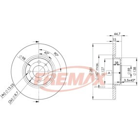 Bremsscheibe BD-0355 von FREMAX günstig für 65,27 € online kaufen