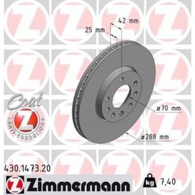 Bremsscheibe 430.1473.20 von ZIMMERMANN günstig für 62,44 € online kaufen