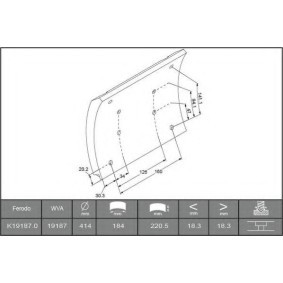 Comprar Juego de forros de freno, freno de tambor de FERODO K19187.0-F3664 a bajo precio de 276,22 €