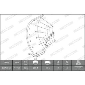 Bremsbelagsatz, Trommelbremse K17408.1-F3653 von FERODO günstig für 128,65 € online kaufen